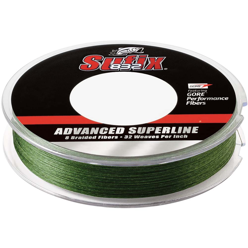 Sufix 832 Advanced Superline Braid 10lb LowVis Green 150 yds 660010G