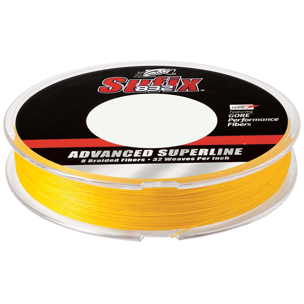 Sufix 832 Advanced Superline Braid 10lb HiVis Yellow 300 yds 660110Y