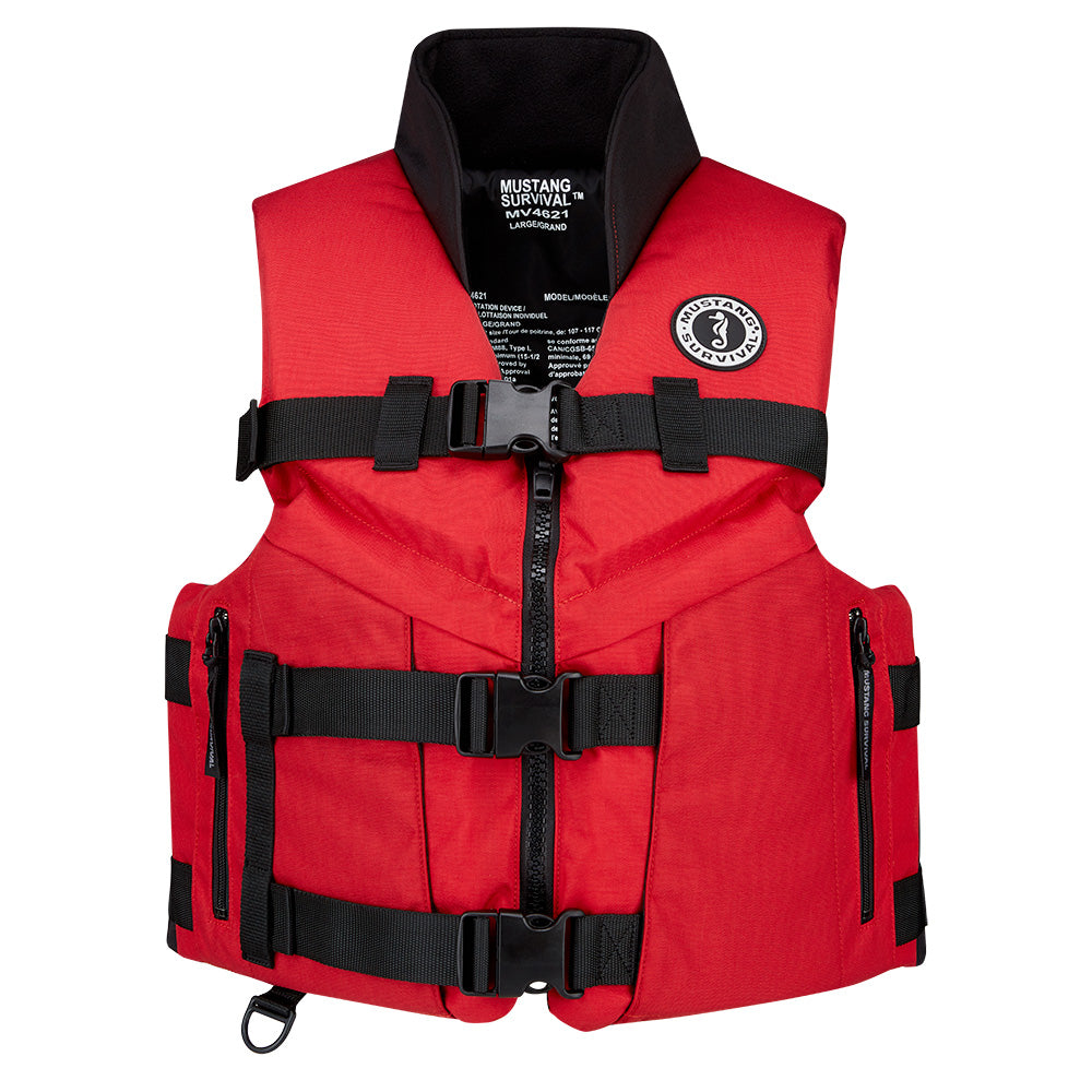 Mustang Accel 100 Foam Fishing Vest  Medium  RedBlack MV462602123M216
