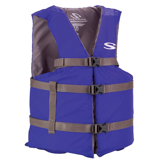 Stearns PFD 2001 Adult Boat Universal Blue Display for Adults Over 90lbs  Chest Size Of 50 2160977