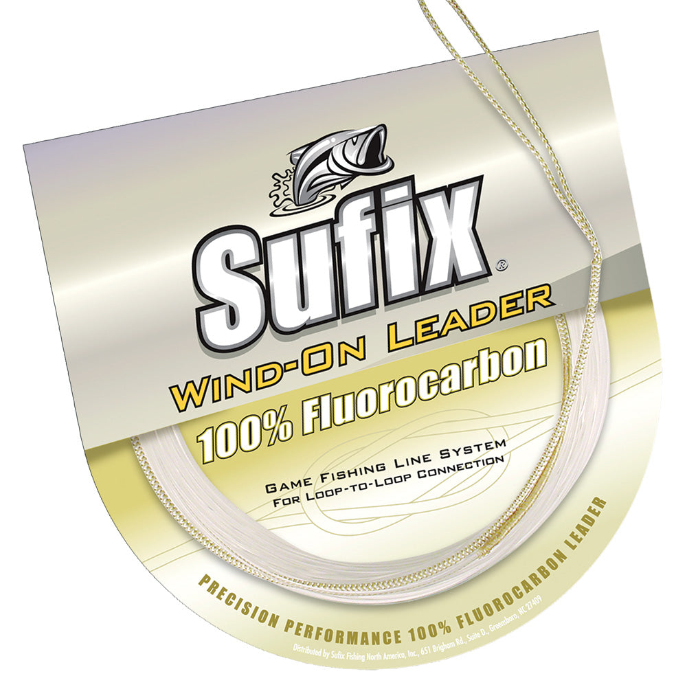Sufix WindOn 100 Clear Fluorocarbon Leader  80lb  11 yds 700080F