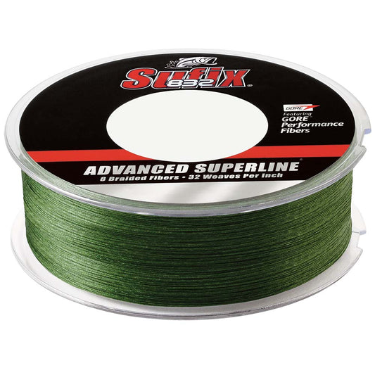 Sufix 832 Advanced Superline Braid  30lb  LowVis Green  600 yds 660230G